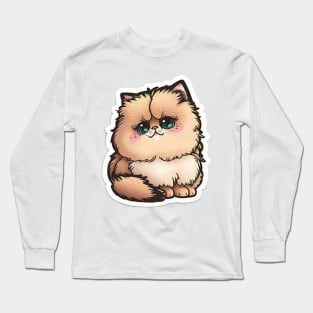Elegant Persian Cat Sticker for Cat Lovers Long Sleeve T-Shirt